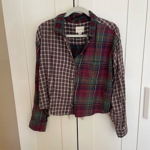 Cropped plaid top